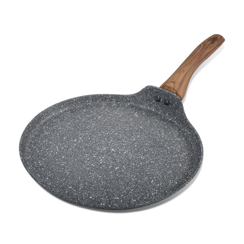 HOMEWAY 28CM MARBLE PIZZA PAN - FORGED
