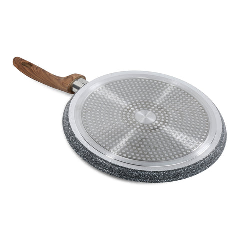 HOMEWAY 28CM MARBLE PIZZA PAN - FORGED